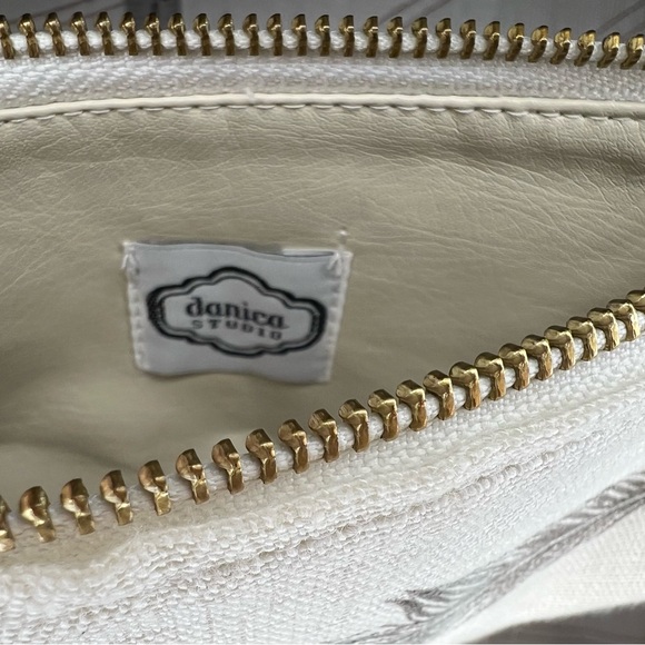 Danica Studios Single Feather small zipper pouch 100% Cotton Leather Pull Strip - Picture 5 of 5